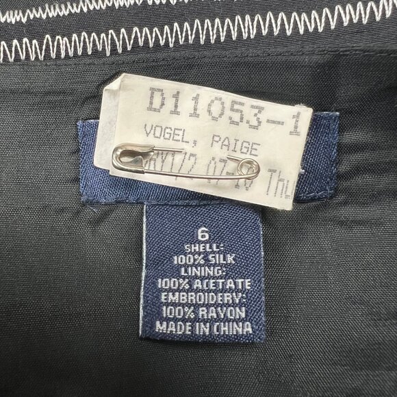 Vintage 90s Y2K 100% Silk Embroidered Tank Top Squared Neck Blouse Cami Shirt - Picture 4 of 6